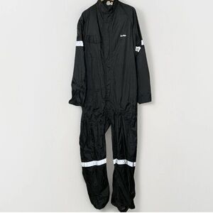 Motorcycle Rain Wet Weather Jumpsuit‎ XL Full Body Waterproof Reflective Strips